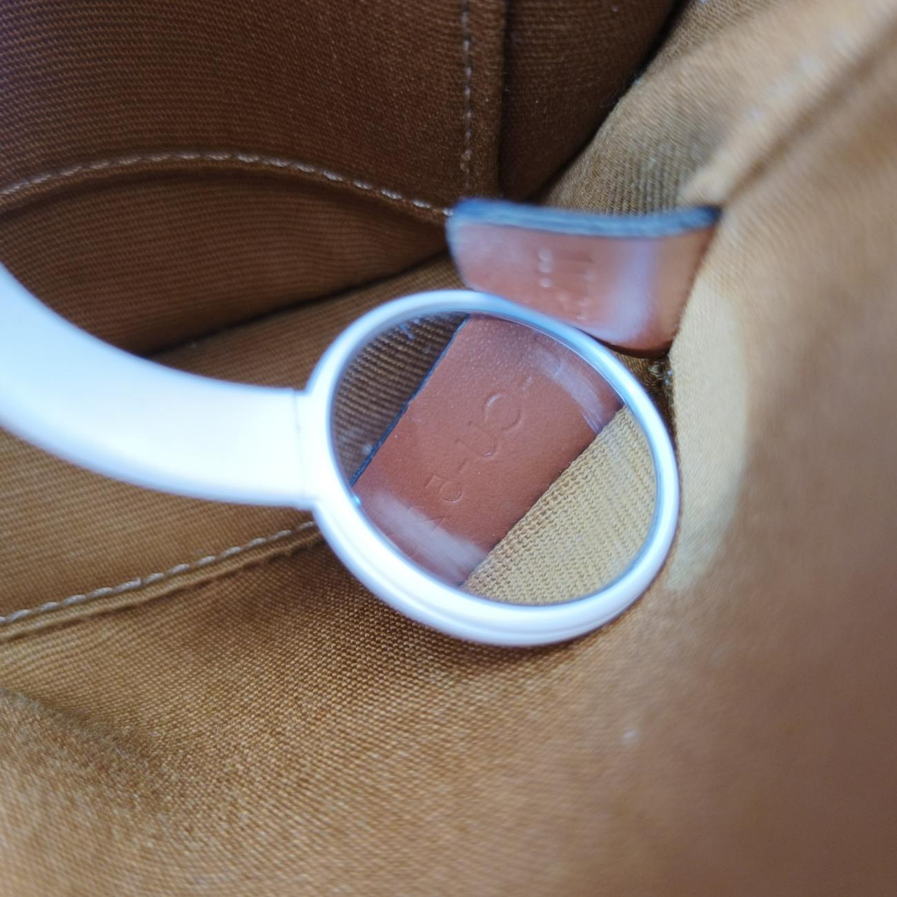 Triomphe Mini Besace White×brown PVC coated canvas  U-CU-5201ミニ ブザス トリオンフ ホワイト×ブラウン PVCコーティングキャンバス  U-CU-5201