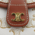 Triomphe Mini Besace White×brown PVC coated canvas  U-CU-5201ミニ ブザス トリオンフ ホワイト×ブラウン PVCコーティングキャンバス  U-CU-5201