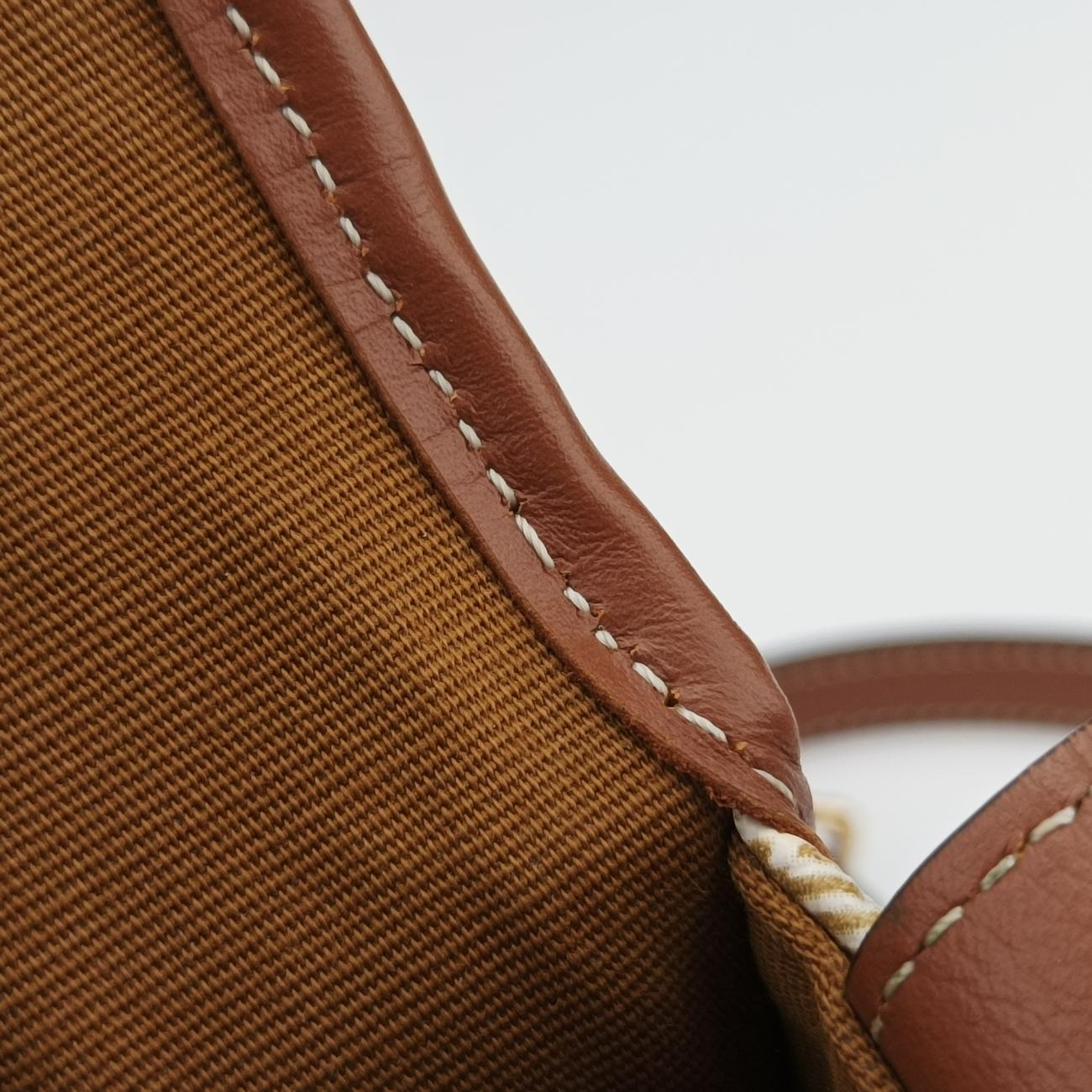 Triomphe Mini Besace White×brown PVC coated canvas  U-CU-5201ミニ ブザス トリオンフ ホワイト×ブラウン PVCコーティングキャンバス  U-CU-5201