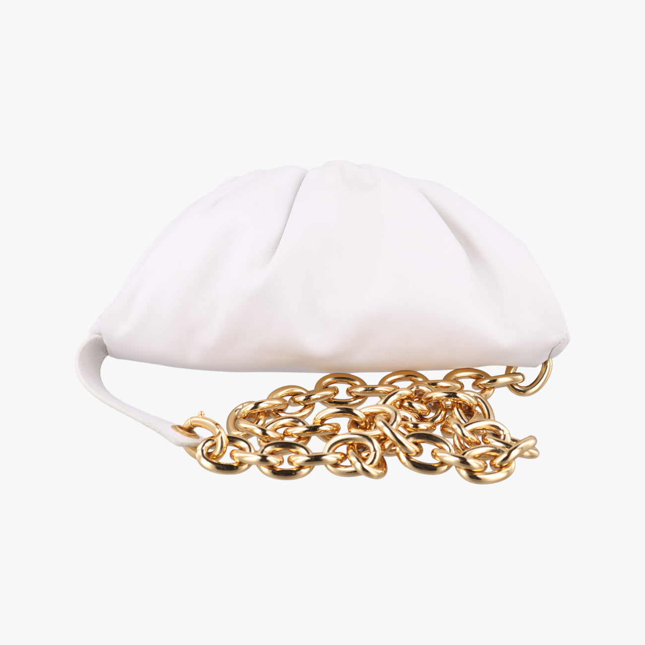 THE Chain Pouch White lambskin  P01462599Pザ チェーンポーチ ホワイト ラムスキン  P01462599P