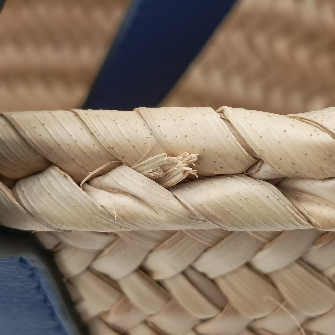 basket Beige x Blue x Multi straw  411845バスケット ベージュ×ブルー×マルチ ストロー  411845