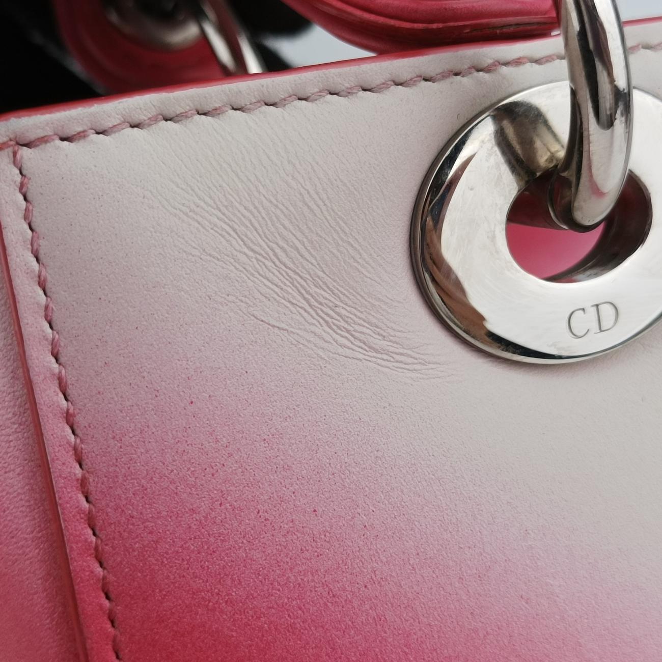 Lady DiorPink×WhiteLeather17-BO-1103レディディオールピンク×ホワイトレザー17-BO-1103