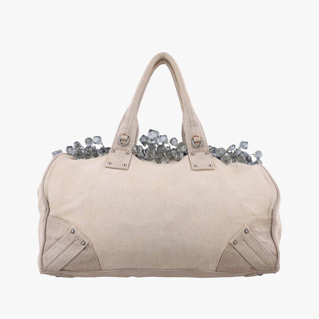 Mistolino Crystal Cluster FrameGreyLeather117ミストリーノクリスタルクラスターフレームグレーレザー117