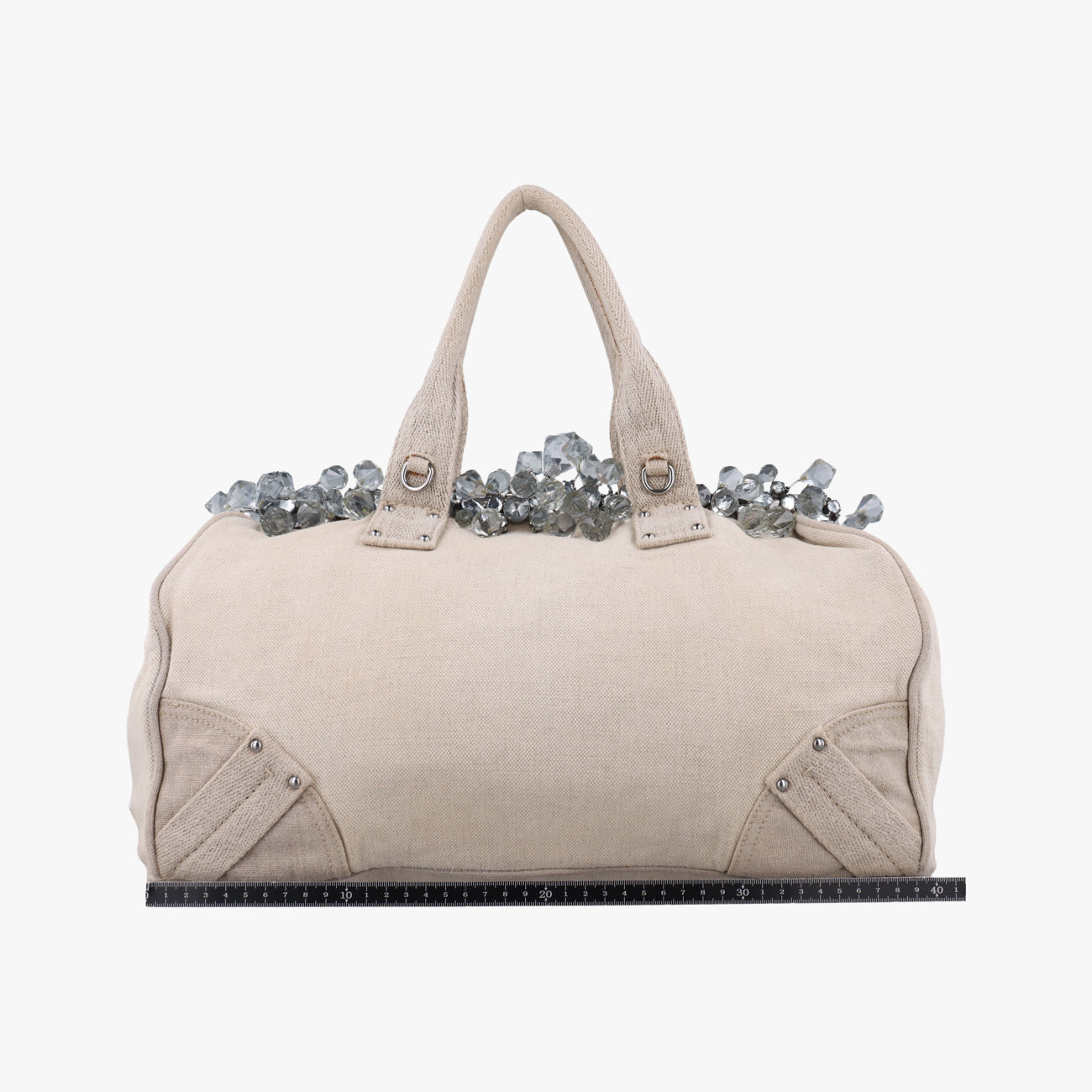 Mistolino Crystal Cluster FrameGreyLeather117ミストリーノクリスタルクラスターフレームグレーレザー117