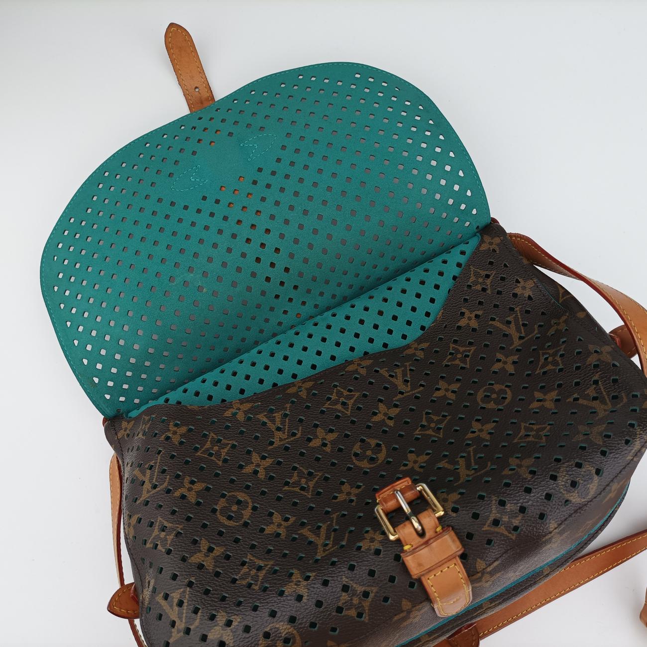 Flore Saumur 30BrownｘTurquoiseMonogram PerfoM93998TJ4131フローレ ソミュール30モノグラム/ブラウン系×ｘテュルコワーズモノグラム ペルフォM93998TJ4131