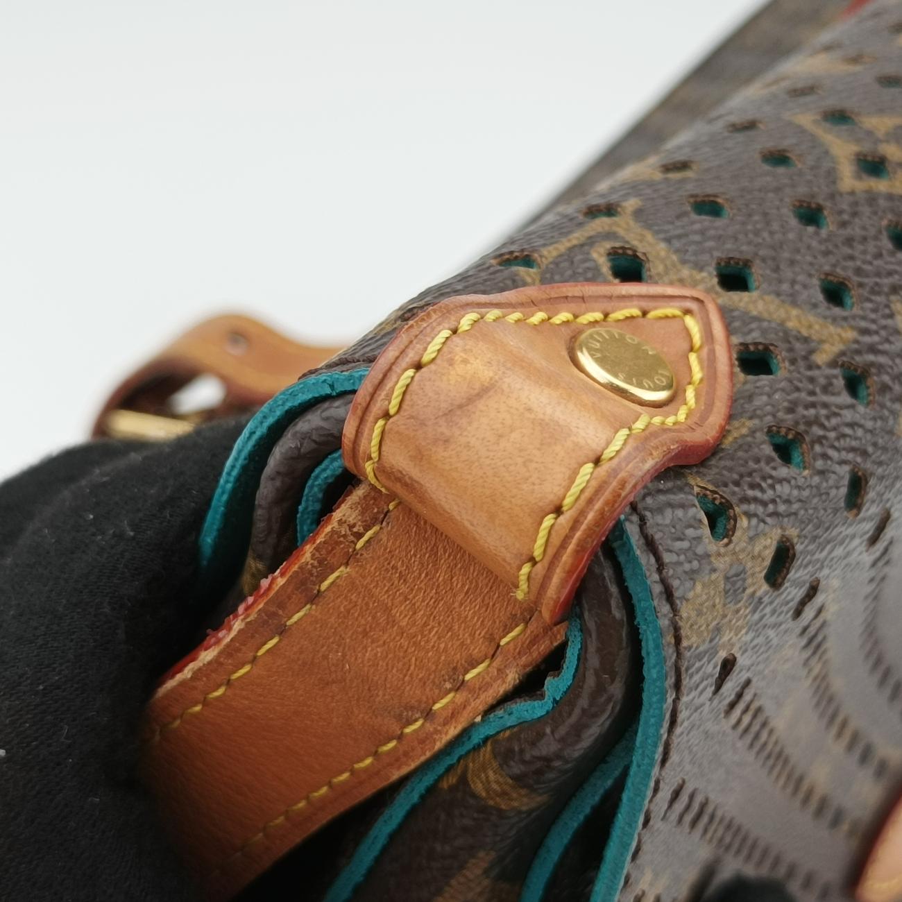 Flore Saumur 30BrownｘTurquoiseMonogram PerfoM93998TJ4131フローレ ソミュール30モノグラム/ブラウン系×ｘテュルコワーズモノグラム ペルフォM93998TJ4131