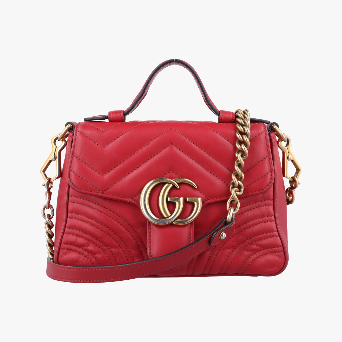 GG MarmontRedLeather547260Lot number unknownGGマーモントレッドレザー547260製番不明