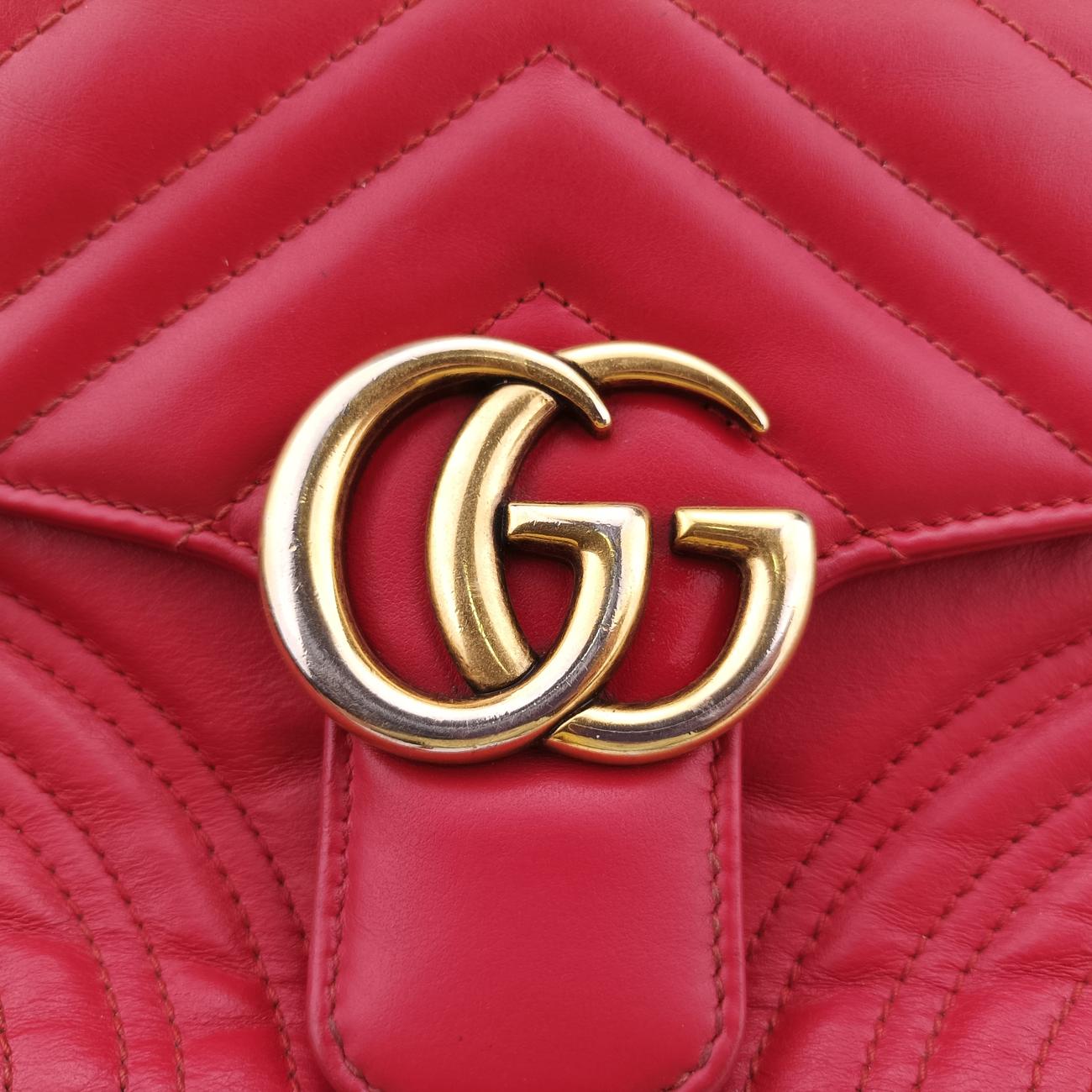 GG MarmontRedLeather547260Lot number unknownGGマーモントレッドレザー547260製番不明