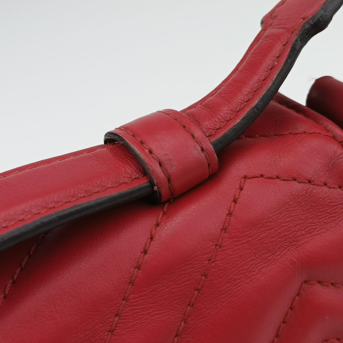 GG MarmontRedLeather547260Lot number unknownGGマーモントレッドレザー547260製番不明