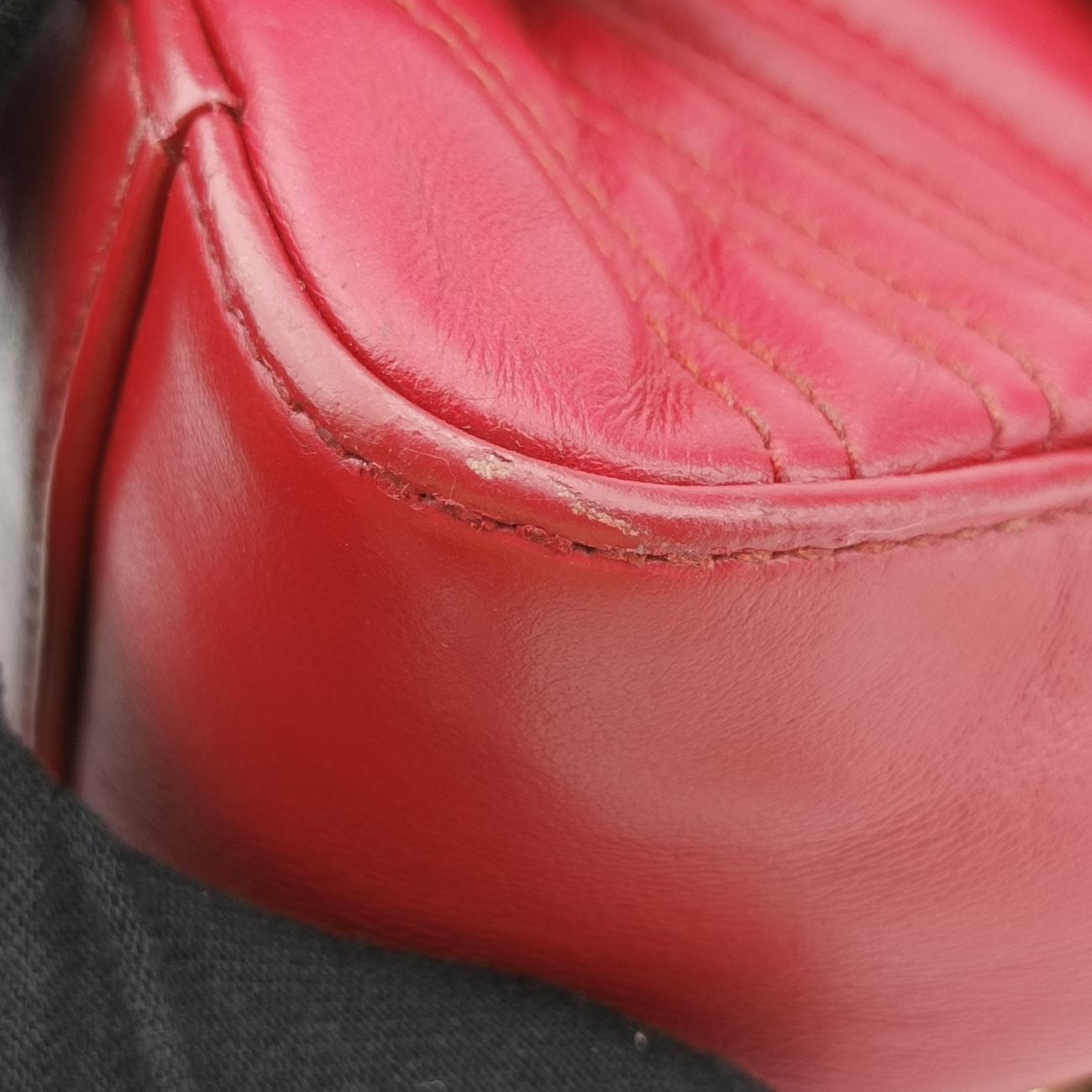 GG MarmontRedLeather547260Lot number unknownGGマーモントレッドレザー547260製番不明