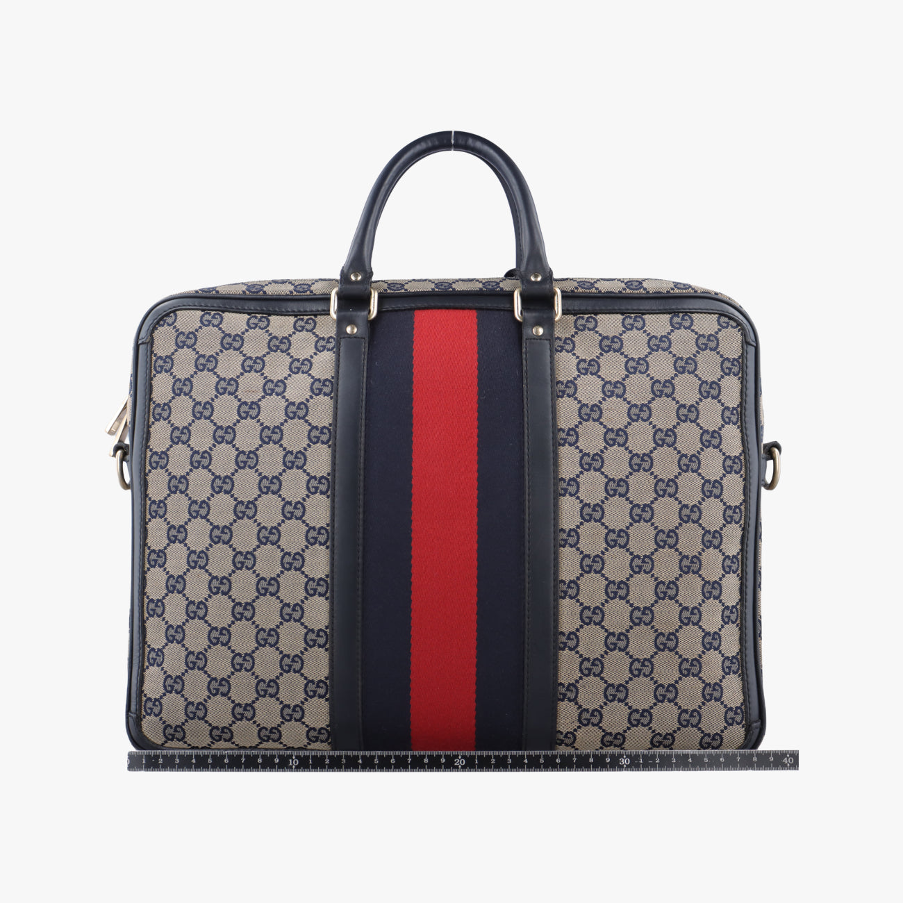 Web Sherry Line business BriefcaseMulticolourLeather x Canvas246408A8125623ウェビング シェリーライン ビジネス ブリーフケースマルチカラーレザーｘキャンバス246408A8125623