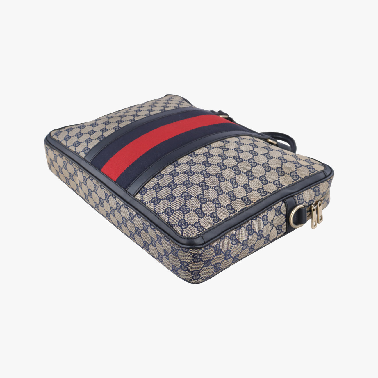Web Sherry Line business BriefcaseMulticolourLeather x Canvas246408A8125623ウェビング シェリーライン ビジネス ブリーフケースマルチカラーレザーｘキャンバス246408A8125623