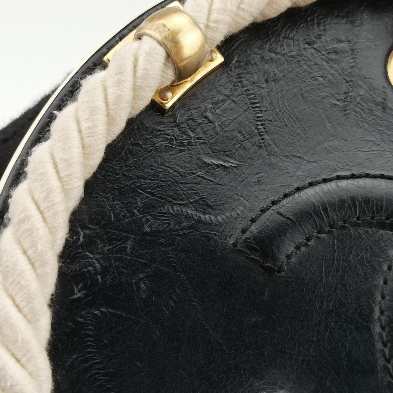 Small En Vogue RoundBlackLeatherAS007527137446スモール アン ヴォーグ ラウンドブラックレザーAS007527137446