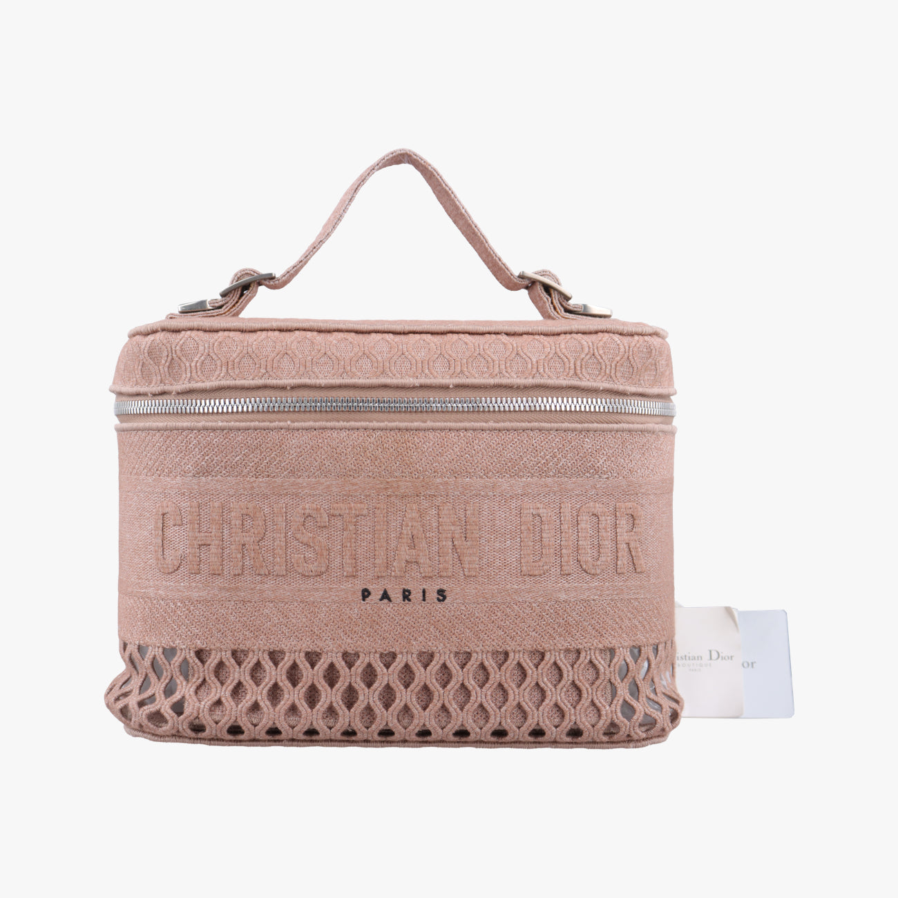 Mesh Embroidered DiortravelPinkfabric50-MA-1200ロゴ メッシュ バニティピンクファブリック50-MA-1200