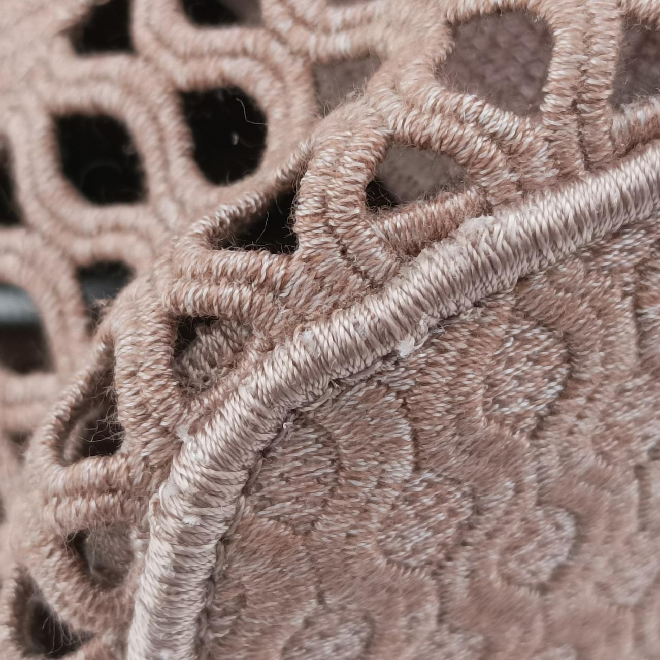 Mesh Embroidered DiortravelPinkfabric50-MA-1200ロゴ メッシュ バニティピンクファブリック50-MA-1200