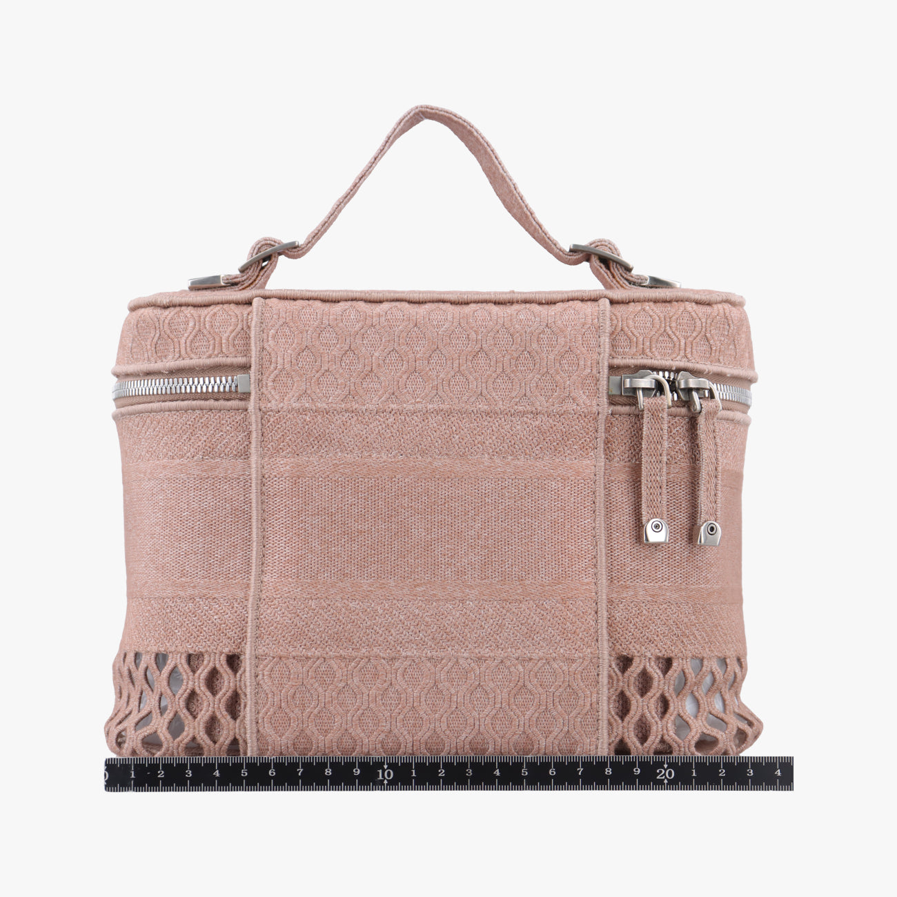 Mesh Embroidered DiortravelPinkfabric50-MA-1200ロゴ メッシュ バニティピンクファブリック50-MA-1200