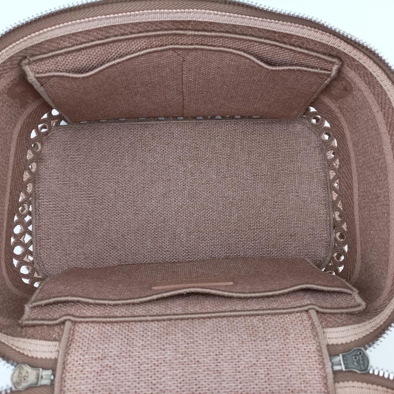 Mesh Embroidered DiortravelPinkfabric50-MA-1200ロゴ メッシュ バニティピンクファブリック50-MA-1200