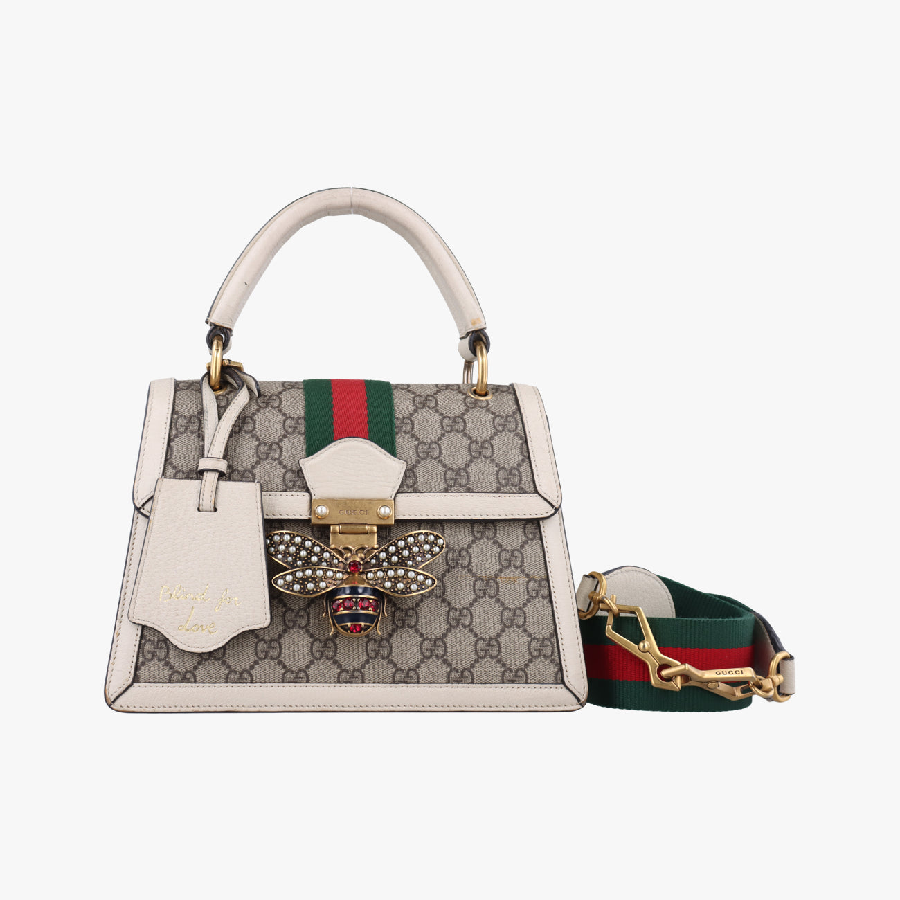 Queen MargaretWhite×MulticolourPVC coated canvas x leather476541I026828100クイーン マーガレットホワイト×マルチカラーPVCコーティングキャンバス×レザー476541I026828100