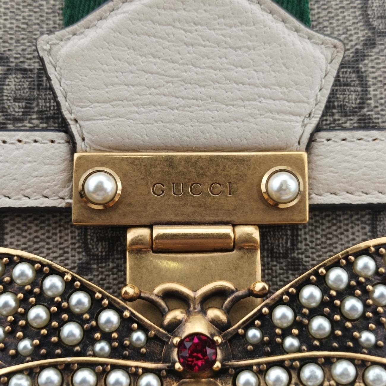 Queen MargaretWhite×MulticolourPVC coated canvas x leather476541I026828100クイーン マーガレットホワイト×マルチカラーPVCコーティングキャンバス×レザー476541I026828100