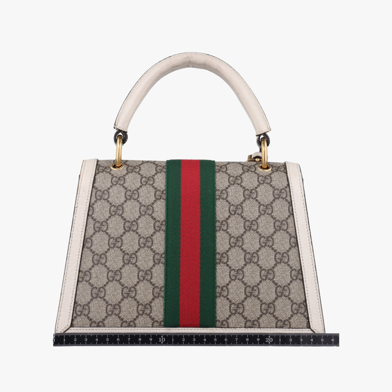 Queen MargaretWhite×MulticolourPVC coated canvas x leather476541I026828100クイーン マーガレットホワイト×マルチカラーPVCコーティングキャンバス×レザー476541I026828100