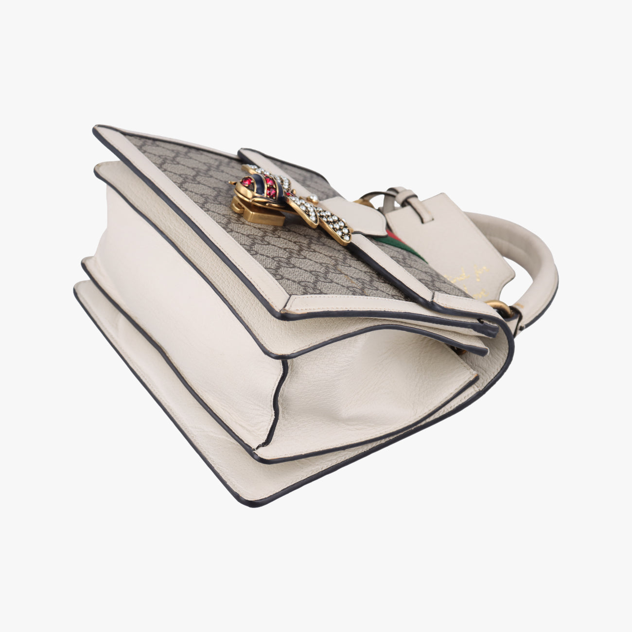 Queen MargaretWhite×MulticolourPVC coated canvas x leather476541I026828100クイーン マーガレットホワイト×マルチカラーPVCコーティングキャンバス×レザー476541I026828100