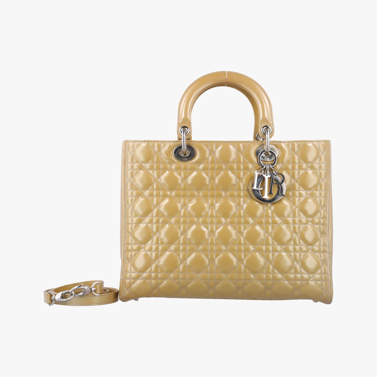 Lady DiorBeigePatent16-BO-1101    Bレディディオール ラージベージュパテント16-BO-1101    B