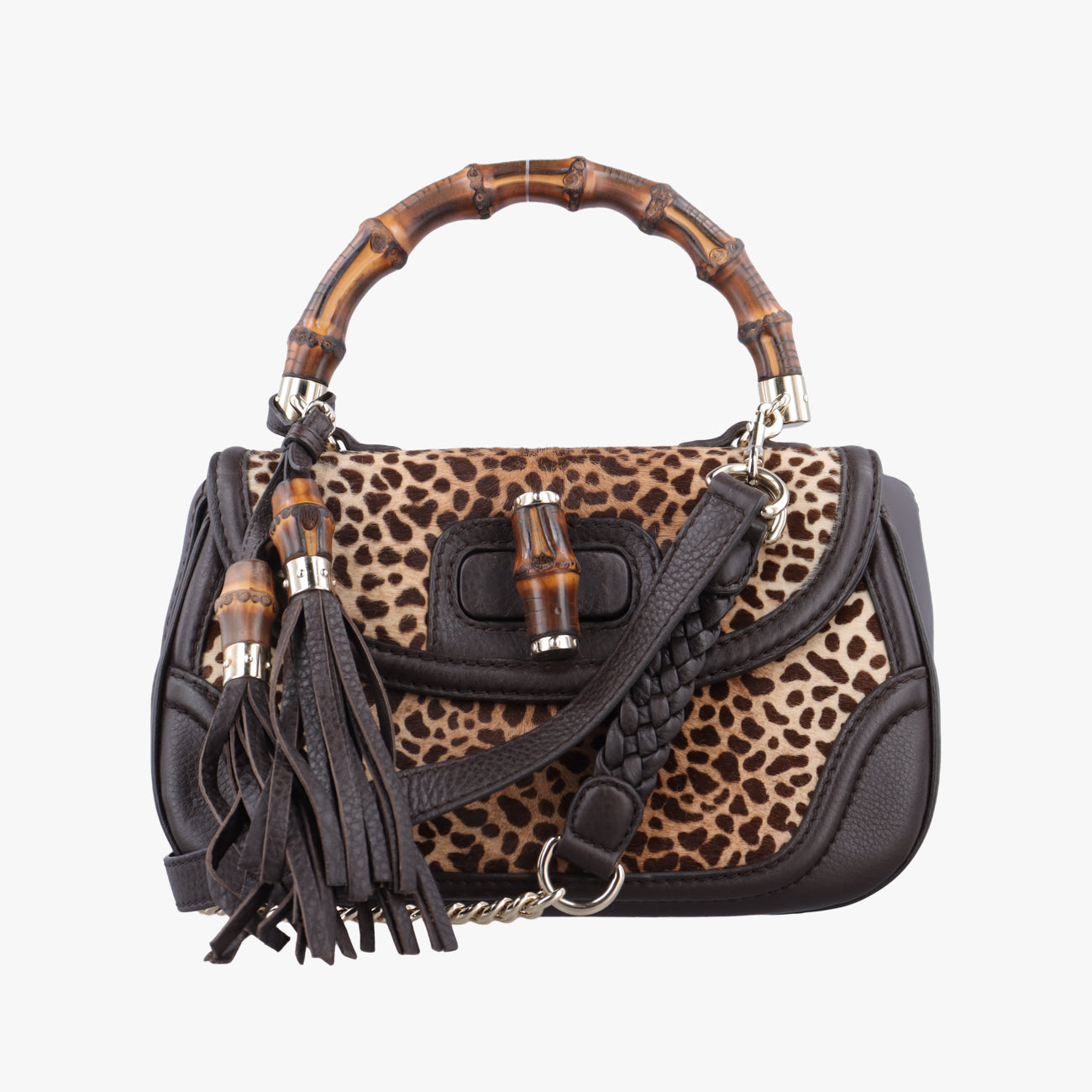 Bamboo Tassel CharmBrownponyhair240242I7854768バンブー タッセルチャームブラウンハラコ240242I7854768