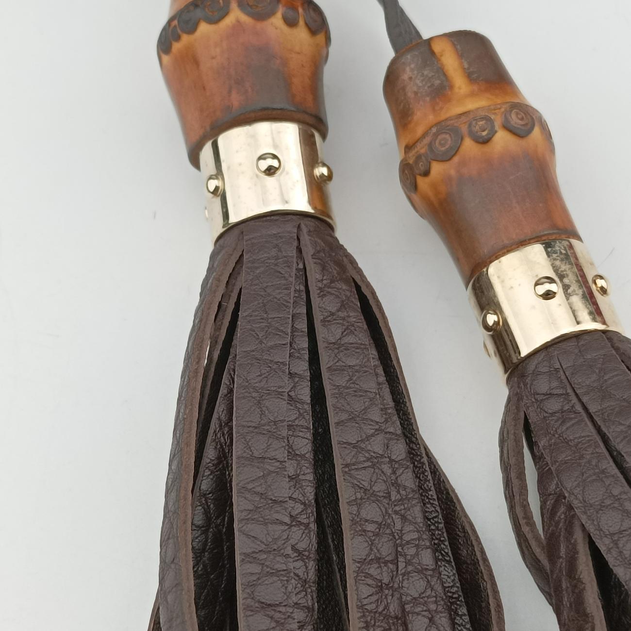 Bamboo Tassel CharmBrownponyhair240242I7854768バンブー タッセルチャームブラウンハラコ240242I7854768
