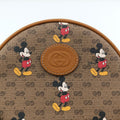DISNEY Collaboration Mickey MouseBrown×multicolorPVC coated canvas603730ディズニーコラボ ミッキーマウスブラウン×マルチPVCコーティングキャンバス603730