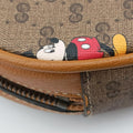 DISNEY Collaboration Mickey MouseBrown×multicolorPVC coated canvas603730ディズニーコラボ ミッキーマウスブラウン×マルチPVCコーティングキャンバス603730