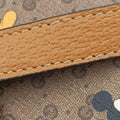 DISNEY Collaboration Mickey MouseBrown×multicolorPVC coated canvas603730ディズニーコラボ ミッキーマウスブラウン×マルチPVCコーティングキャンバス603730