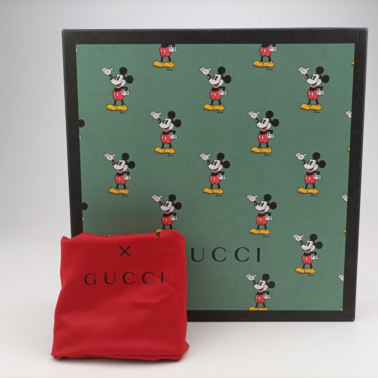 DISNEY Collaboration Mickey MouseBrown×multicolorPVC coated canvas603730ディズニーコラボ ミッキーマウスブラウン×マルチPVCコーティングキャンバス603730