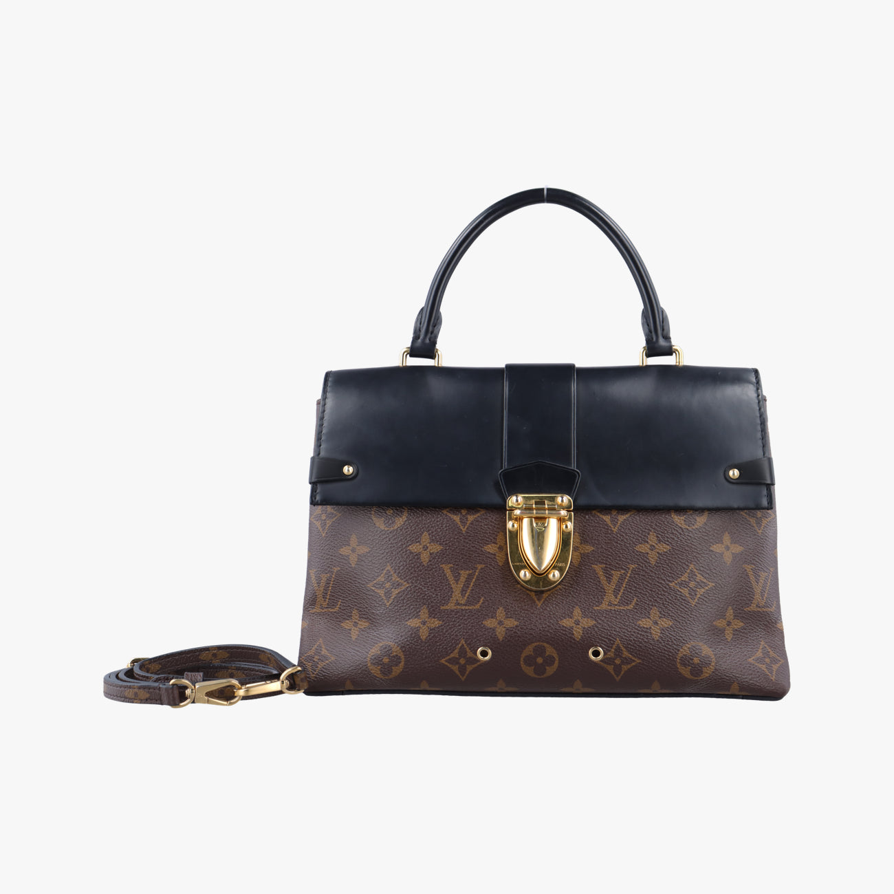 One-handle Flap MM　　brown×blackMonogram Canvas×calf leatherM43125FL2137ワンハンドルフラップMMモノグラム/ブラウン系×ブラックモノグラムキャンバス×カーフレザーM43125FL2137