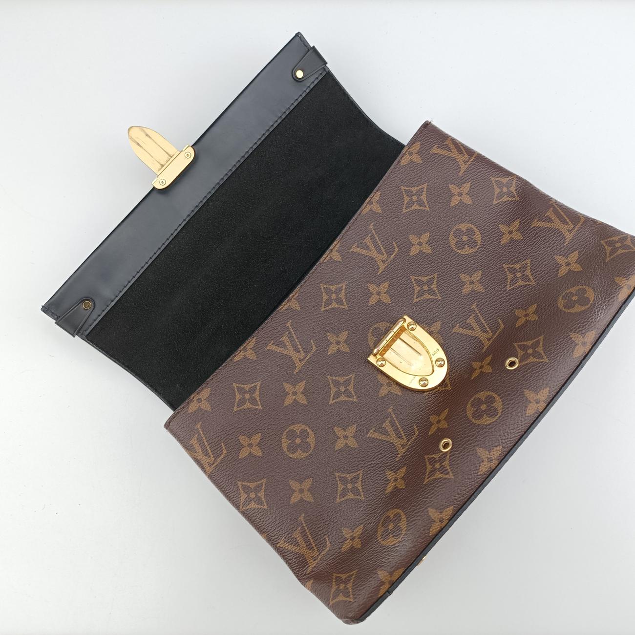 One-handle Flap MM　　brown×blackMonogram Canvas×calf leatherM43125FL2137ワンハンドルフラップMMモノグラム/ブラウン系×ブラックモノグラムキャンバス×カーフレザーM43125FL2137