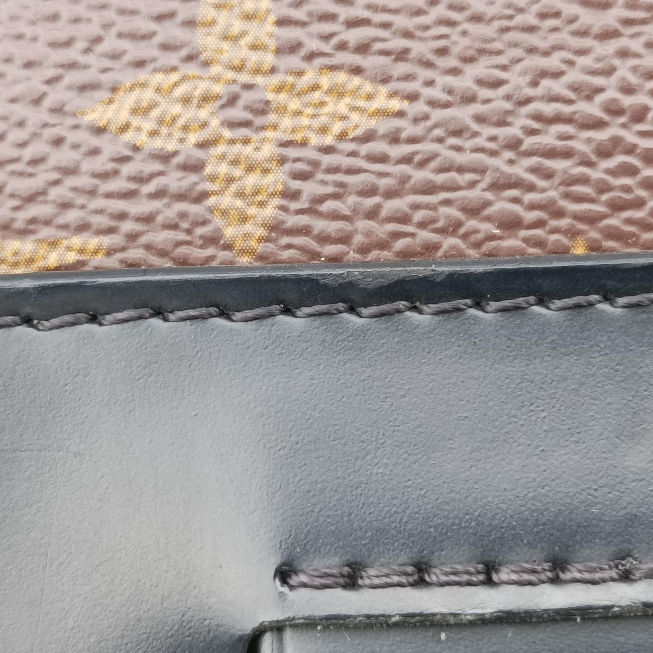One-handle Flap MM　　brown×blackMonogram Canvas×calf leatherM43125FL2137ワンハンドルフラップMMモノグラム/ブラウン系×ブラックモノグラムキャンバス×カーフレザーM43125FL2137