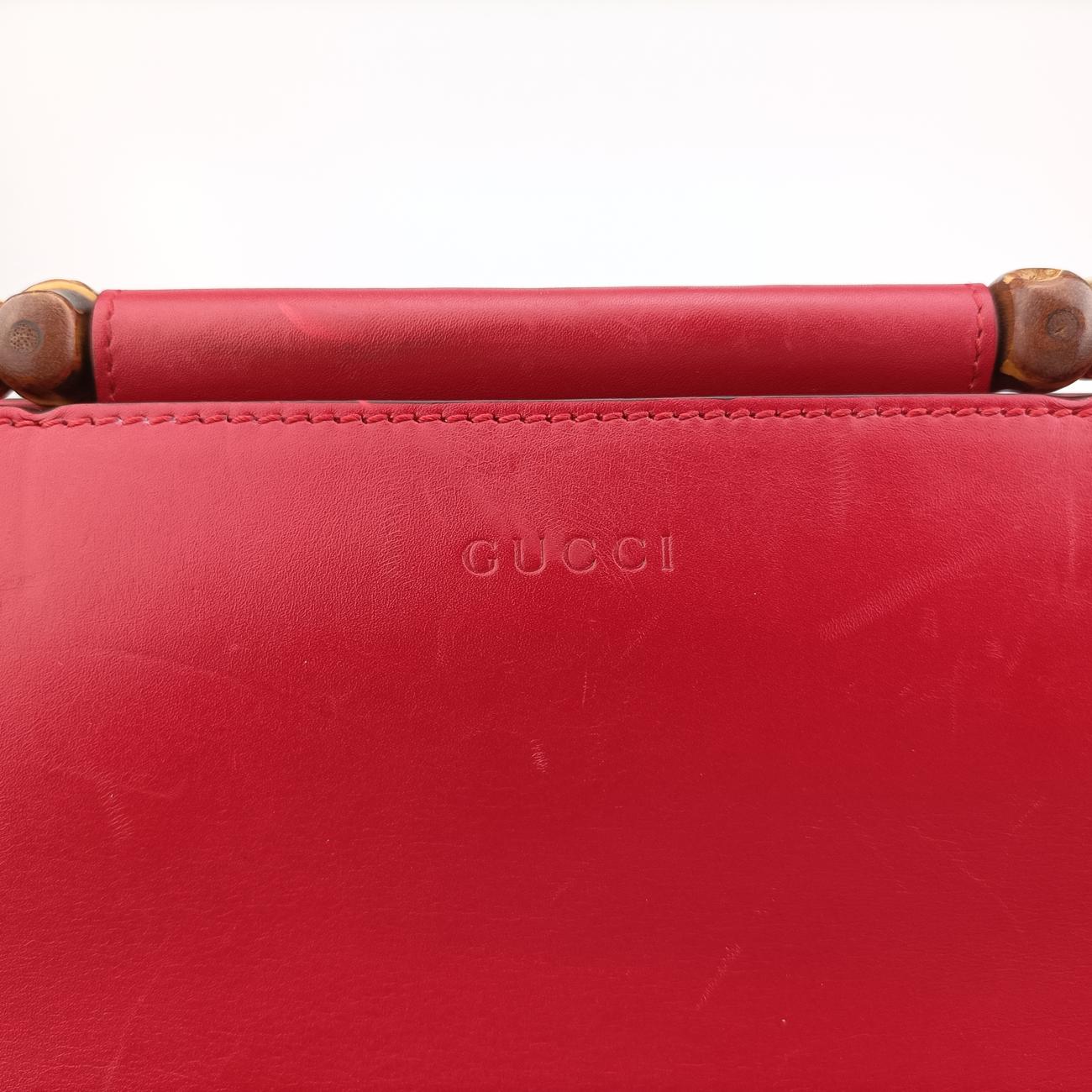 Bamboo Web NymphaeaRedLeather453764B021097108ニムフェア バンブー ウェブレッドレザー453764B021097108