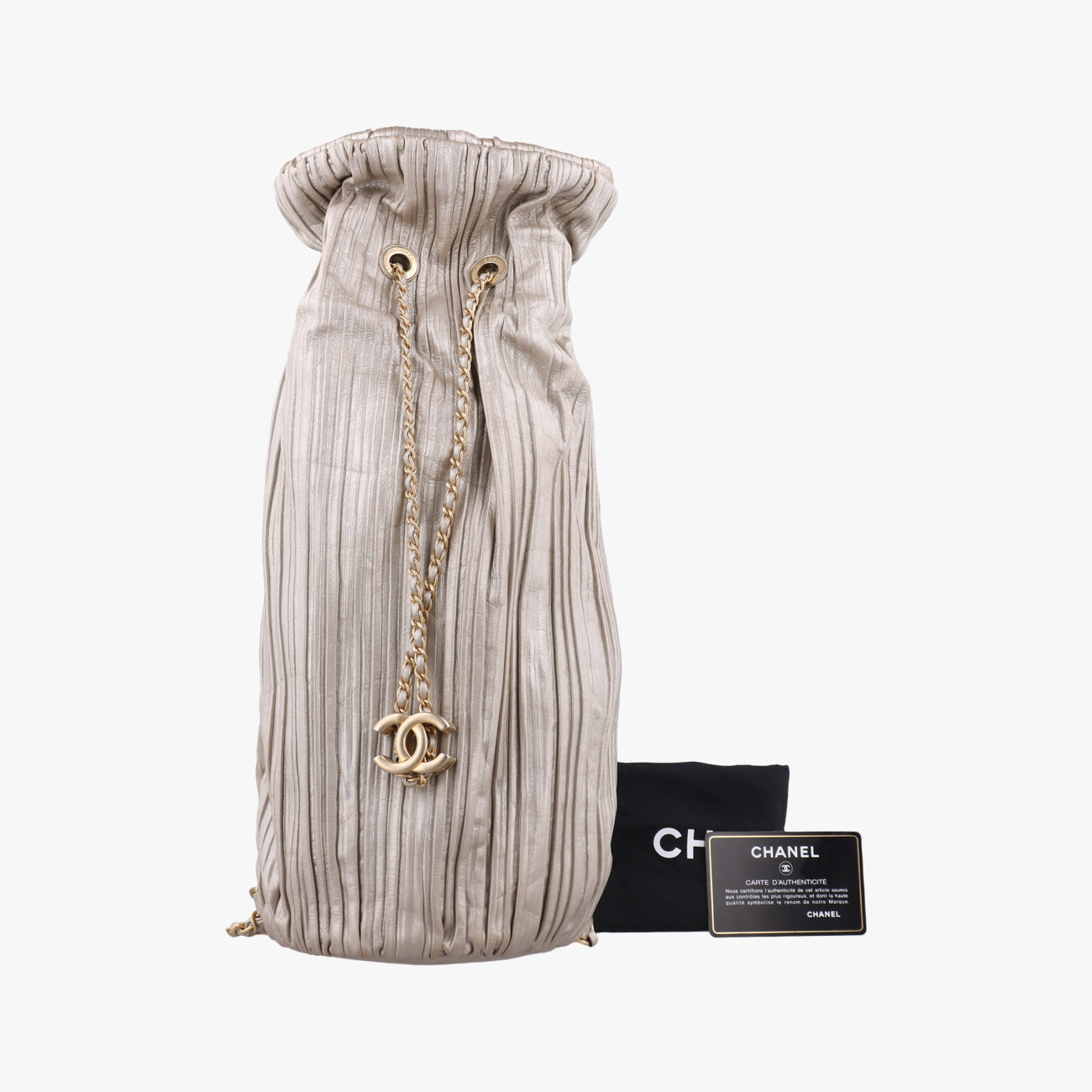 Coco PleatsBeigeleatherA5714225166528ココプリーツベージュレザーA5714225166528
