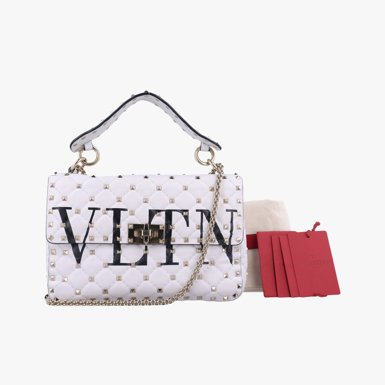 Rockstud SPIKE UPWhiteleatherBL-P122XQC0ロックスタッズスパイクホワイトレザーBL-P122XQC0