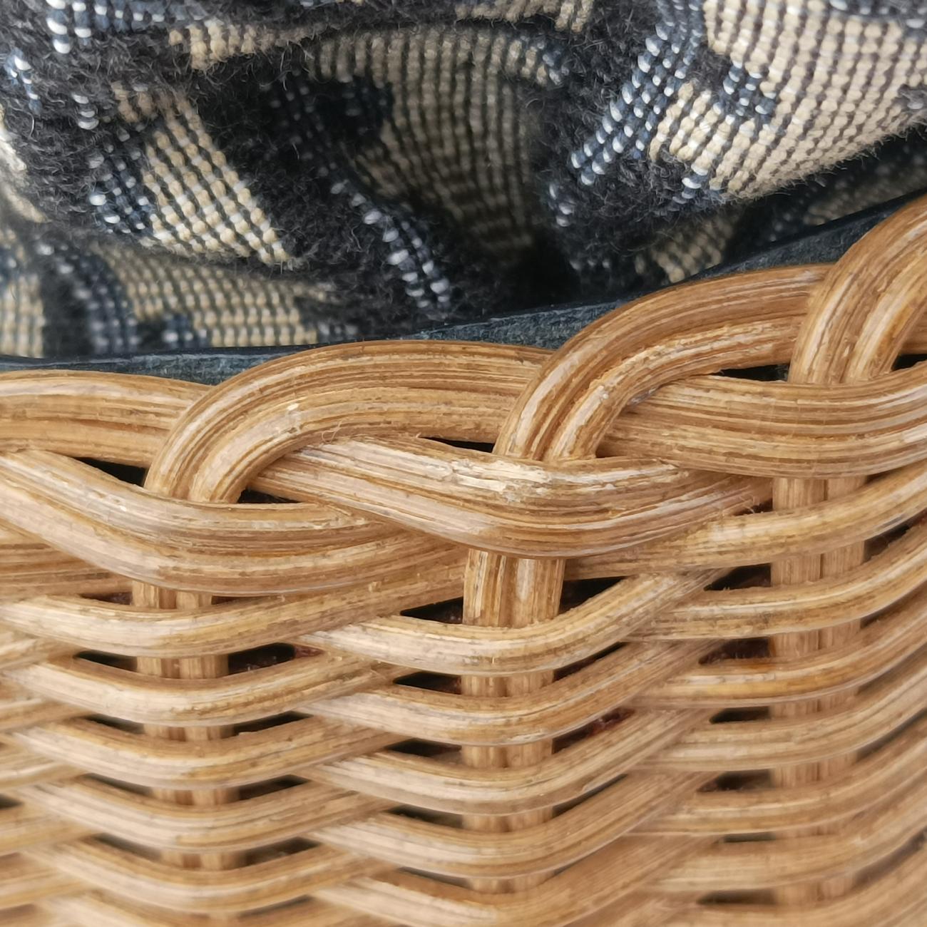 Wicker BasketMulticolourNatural wicker x Dior oblique jacquard63-MA-1200ウィッカー バケットマルチカラーナチュラルウィッカー×ディオール オブリーク ジャカード63-MA-1200
