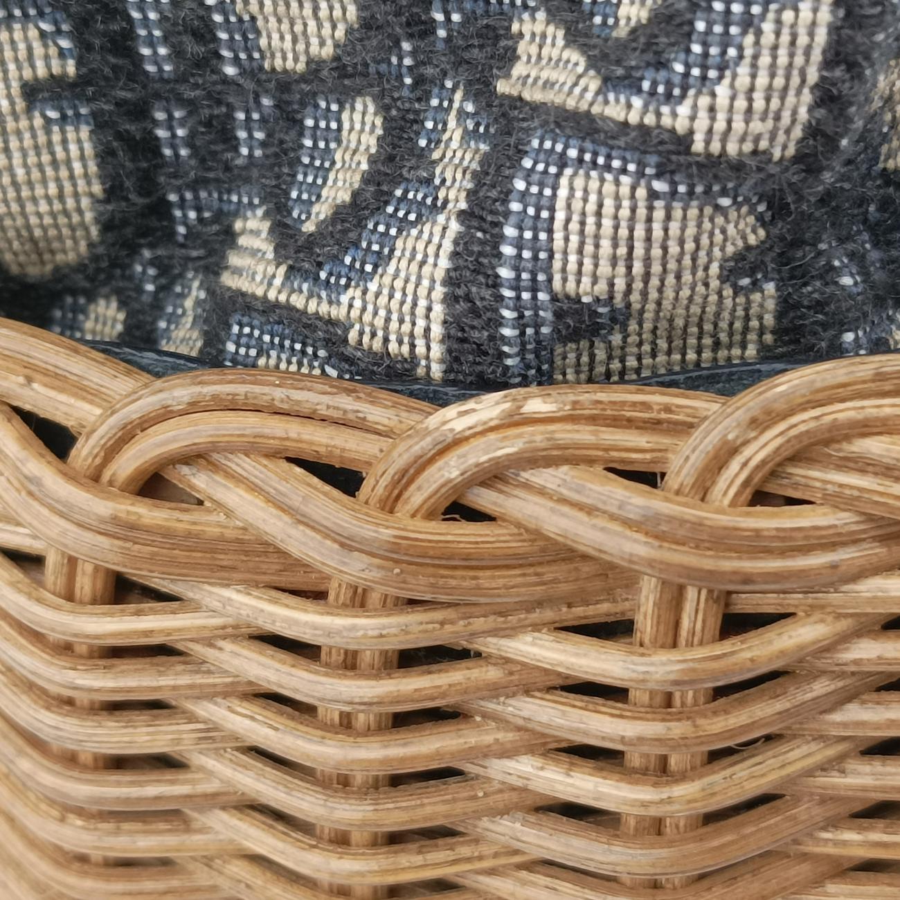 Wicker BasketMulticolourNatural wicker x Dior oblique jacquard63-MA-1200ウィッカー バケットマルチカラーナチュラルウィッカー×ディオール オブリーク ジャカード63-MA-1200