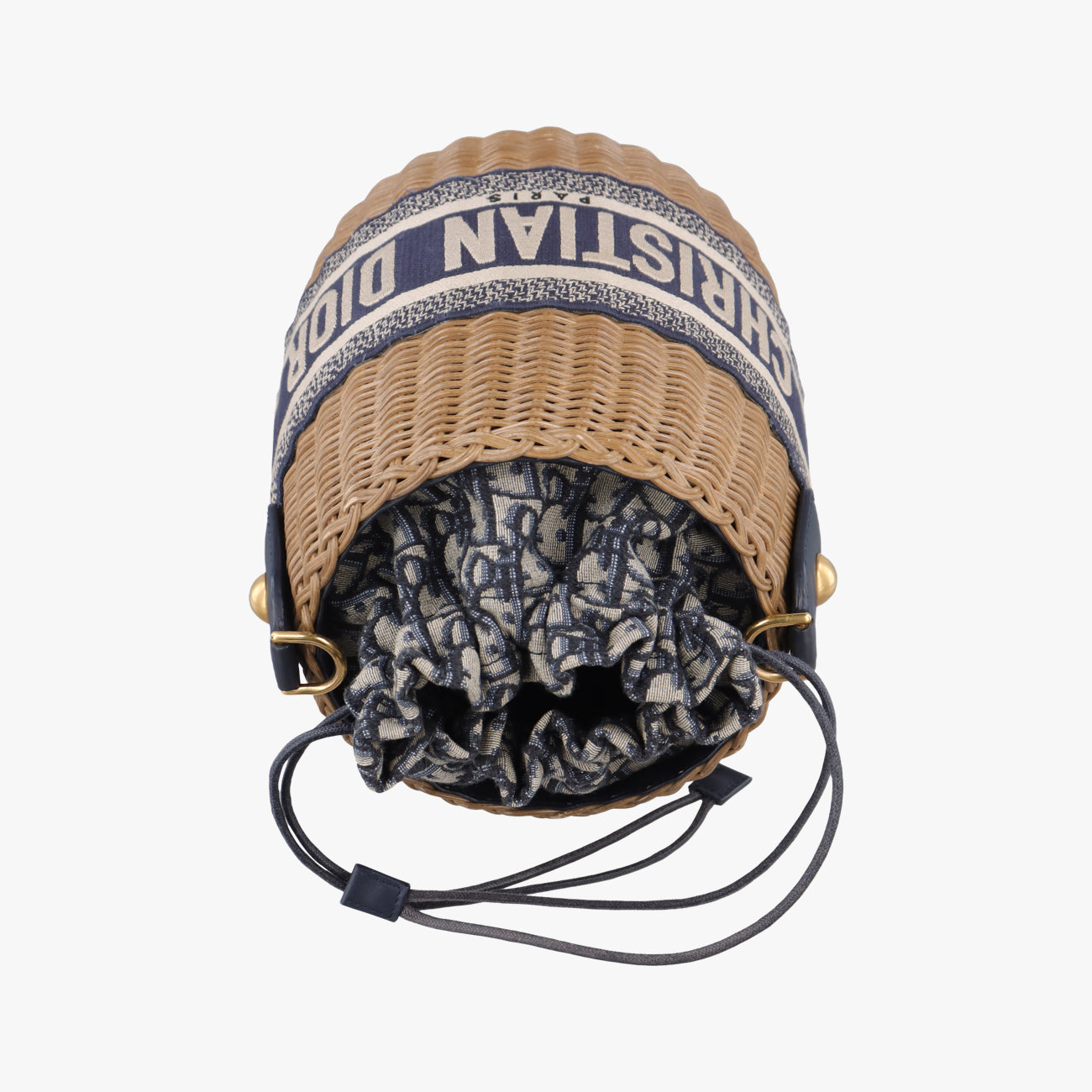 Wicker BasketMulticolourNatural wicker x Dior oblique jacquard63-MA-1200ウィッカー バケットマルチカラーナチュラルウィッカー×ディオール オブリーク ジャカード63-MA-1200