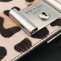 Leopard printkhakiponyhair×nylon1BD009117 Gレオパード柄カーキハラコ×ナイロン1BD009117 G
