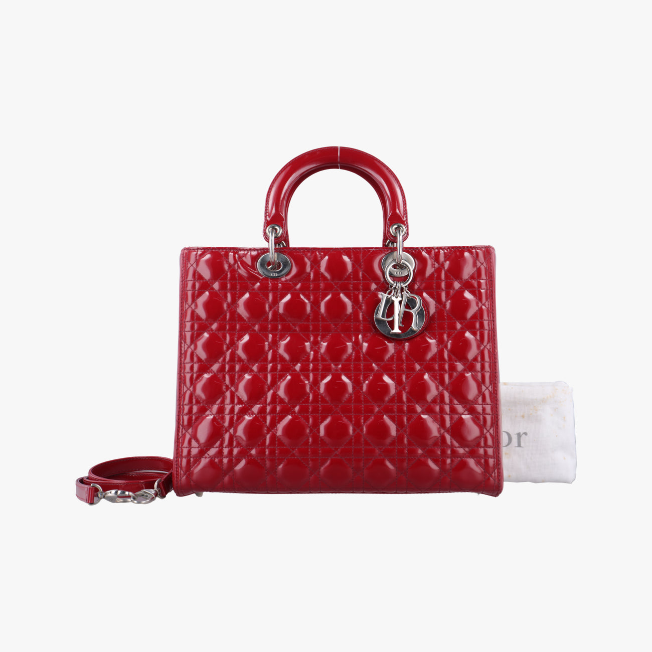 Lady DiorRedPatent Leather16-BO-0121 Bレディディオールレッドパテント16-BO-0121 B
