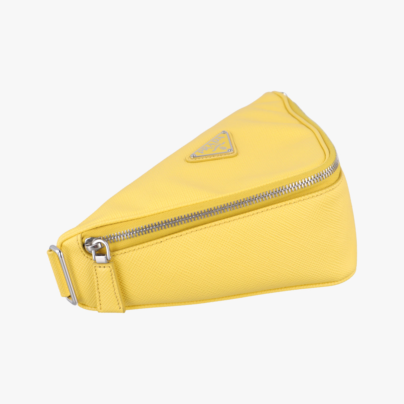 triangle logo plateYellowSAFFIANO Leather2VL039154トライアングルロゴ 三角プレートイエローサフィアーノレザー2VL039154