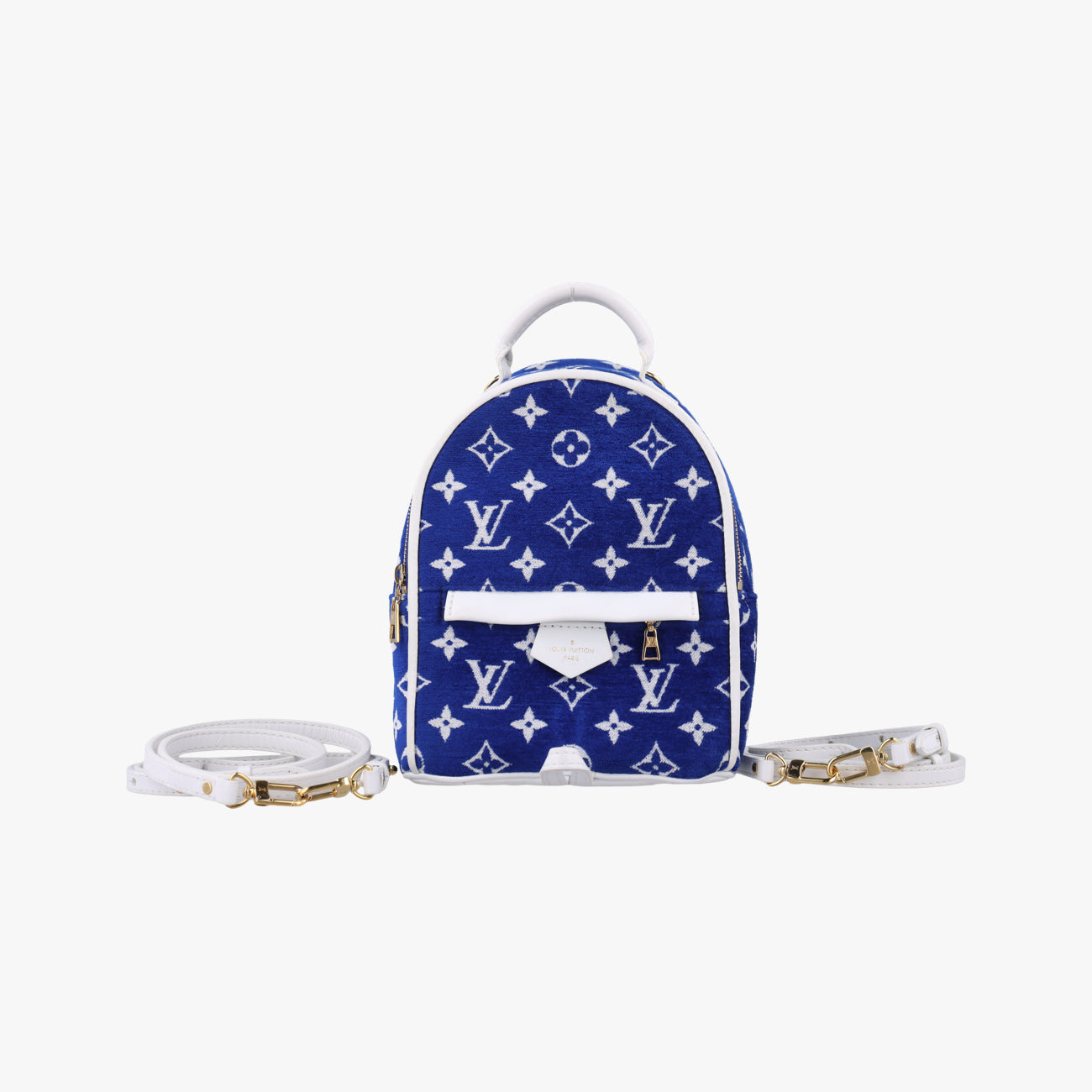 Palm Springs mini LV Match CollectionBLUEMonogram Jacquard VelvetM46207ICチップ(LVマッチ) パームスプリングス ミニ 2022PFブルーモノグラム ジャカード ベルベットM46207ICチップ