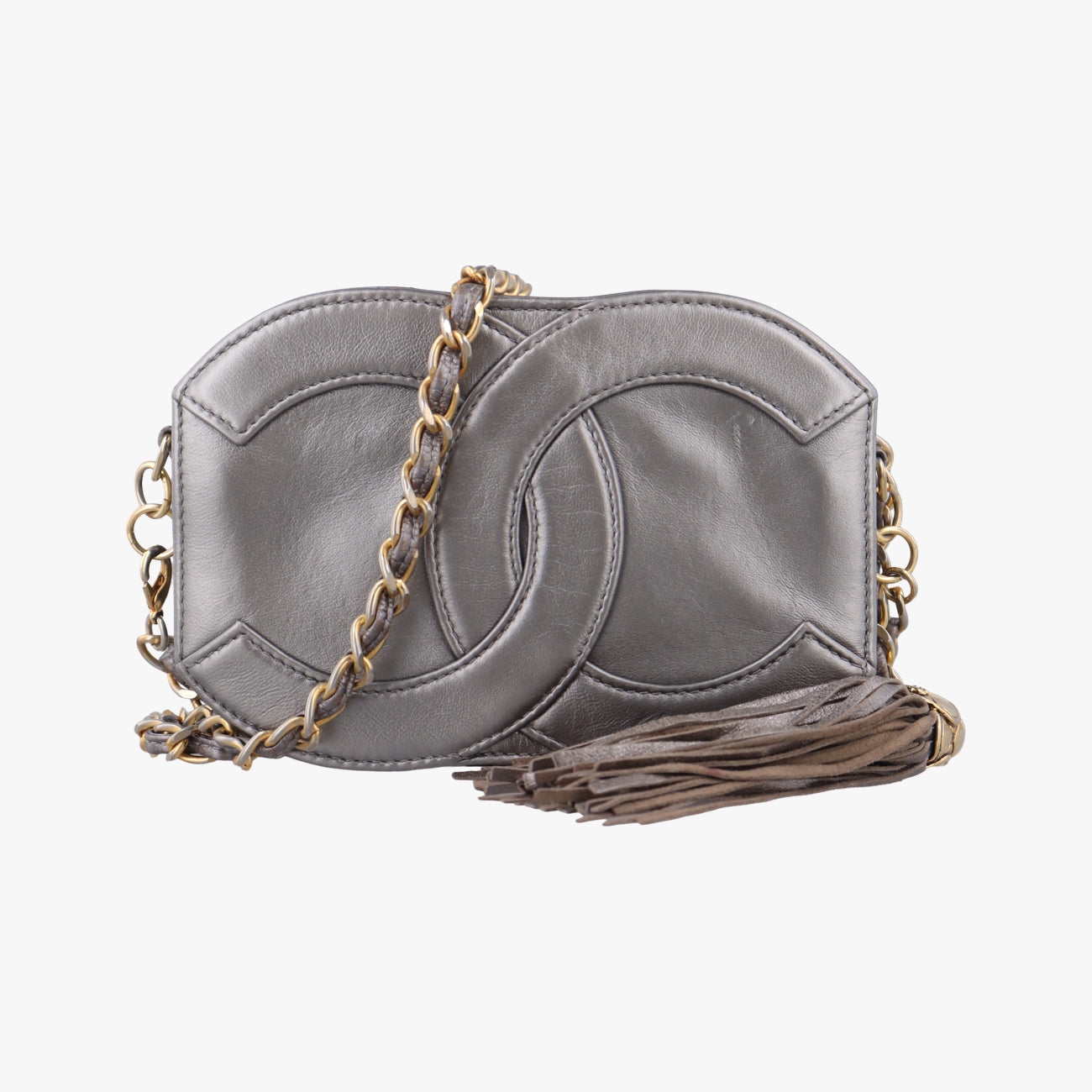 Coco mark fringeSilverlambskin1561090ココマーク フリンジシルバーラムスキン1561090