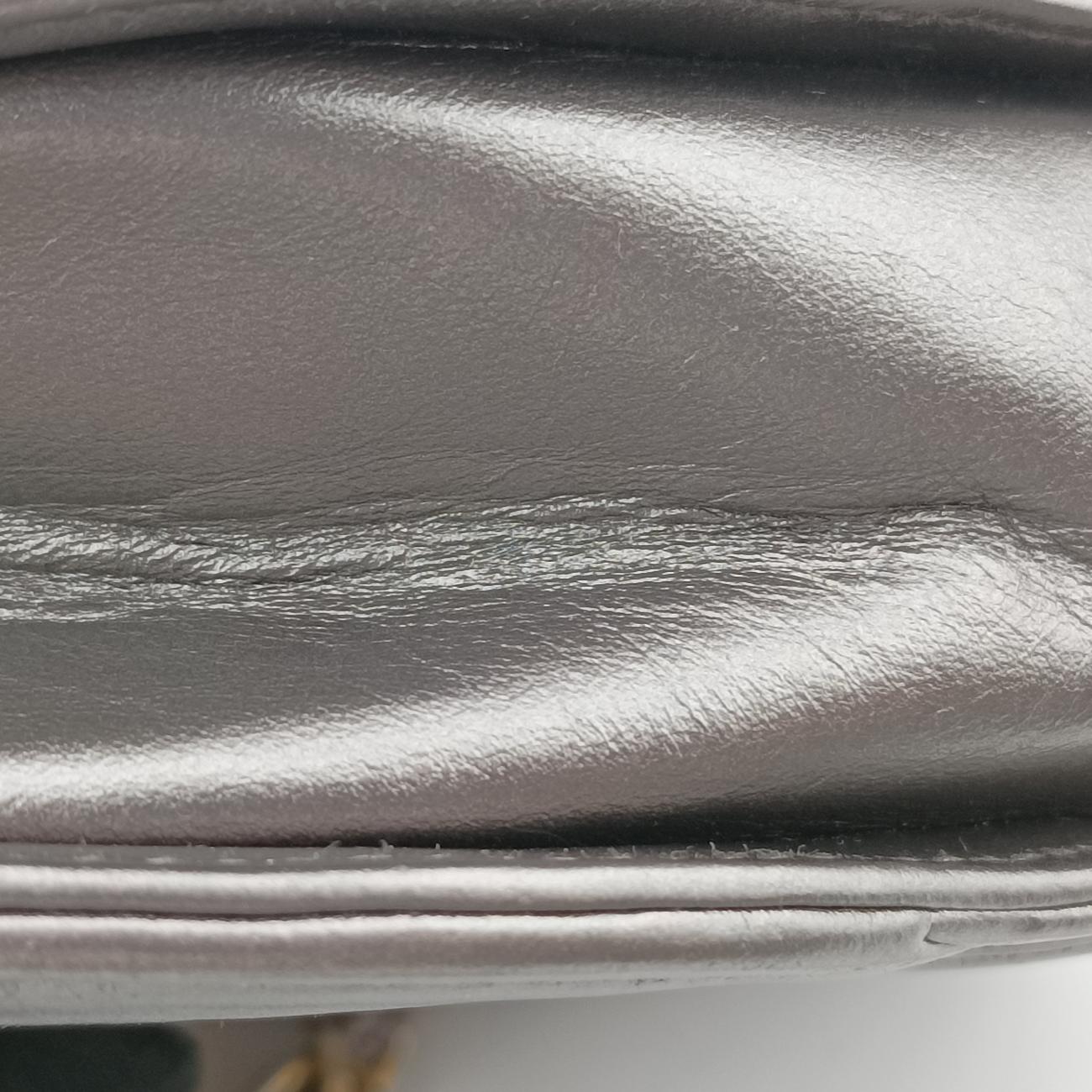 Coco mark fringeSilverlambskin1561090ココマーク フリンジシルバーラムスキン1561090
