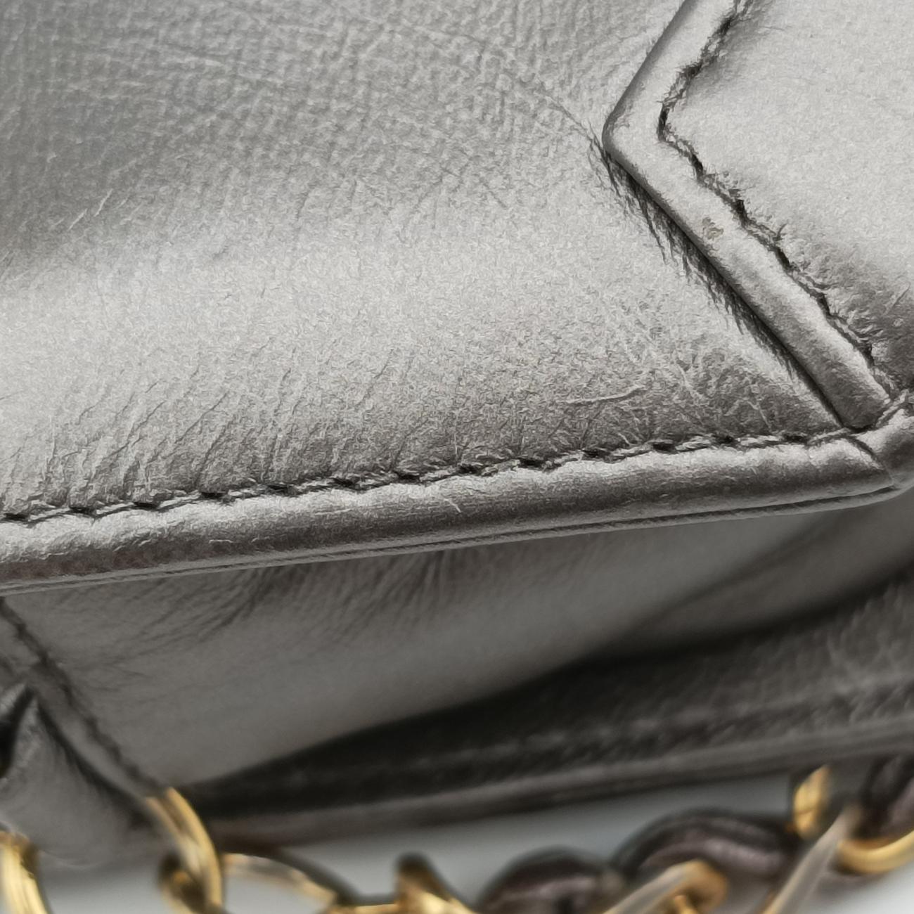 Coco mark fringeSilverlambskin1561090ココマーク フリンジシルバーラムスキン1561090