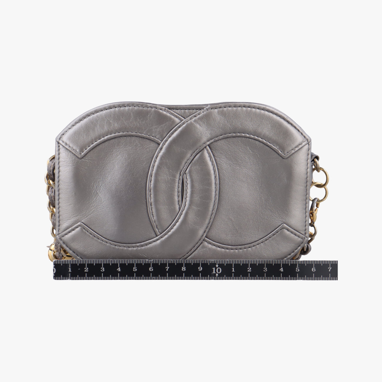 Coco mark fringeSilverlambskin1561090ココマーク フリンジシルバーラムスキン1561090