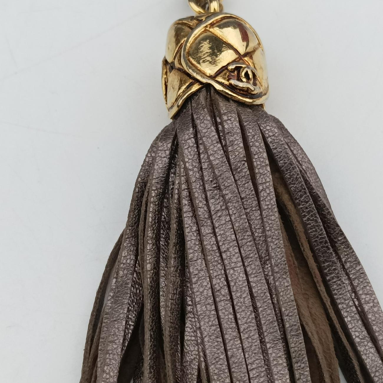 Coco mark fringeSilverlambskin1561090ココマーク フリンジシルバーラムスキン1561090